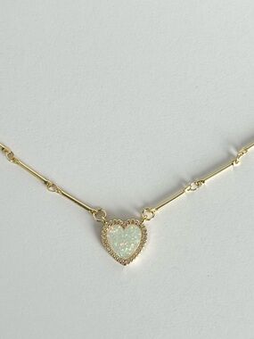 Opal Heart Necklace